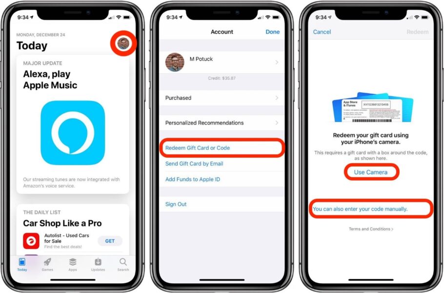 آموزش استفاده از گیفت کارت اپل