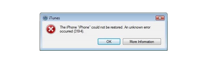 ارور iTunes 3194