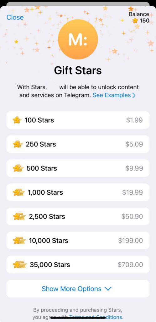 ارسال استارز تلگرام به دیگران