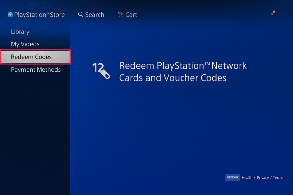 آموزش وارد کردن گیفت کارت در پلی استیشن ۴ پارت ۲