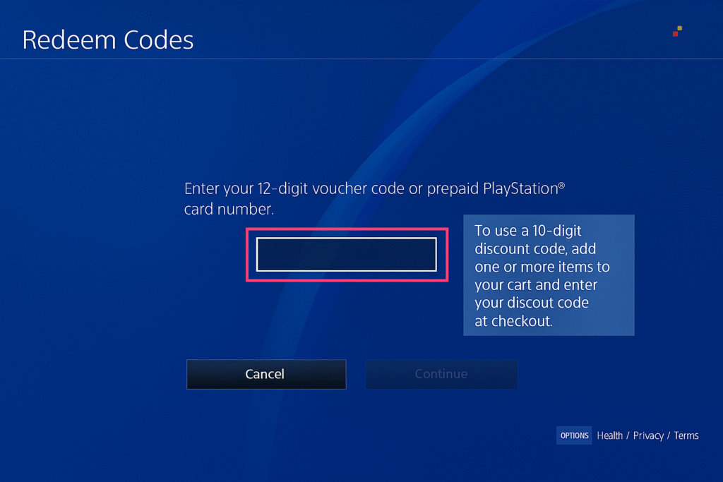 آموزش وارد کردن گیفت کارت در پلی استیشن ۴ پارت ۳