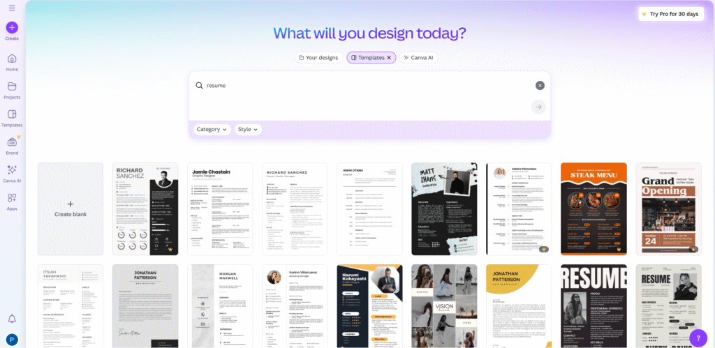 آموزش ساخت رزومه با کانوا - ۲