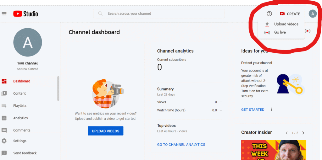 مراحل آپلود ویدیو در یوتیوب - ۱