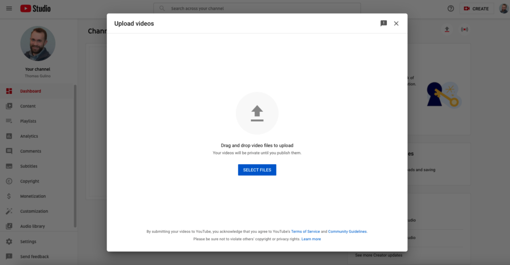 مراحل آپلود ویدیو در یوتیوب - ۲