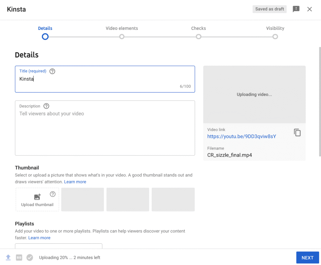 مراحل آپلود ویدیو در یوتیوب - ۳
