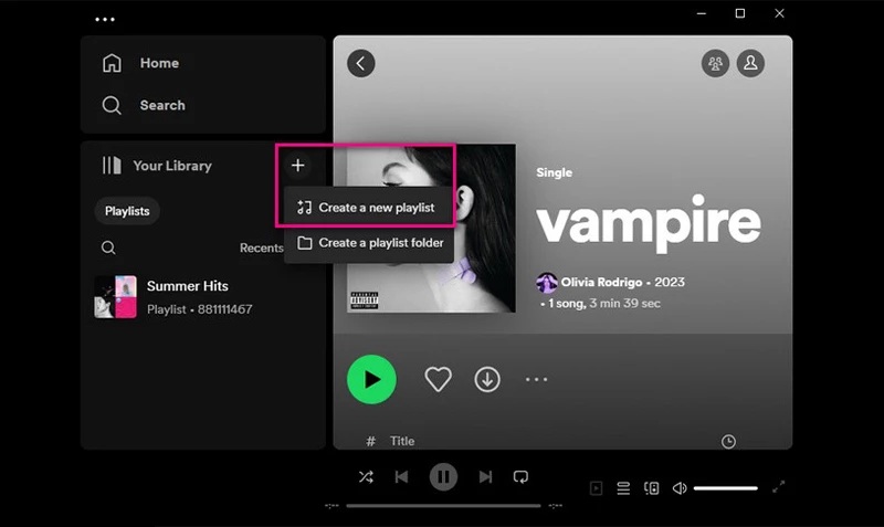 آموزش ساخت پلی لیست در اسپاتیفایدر دسکتاپ