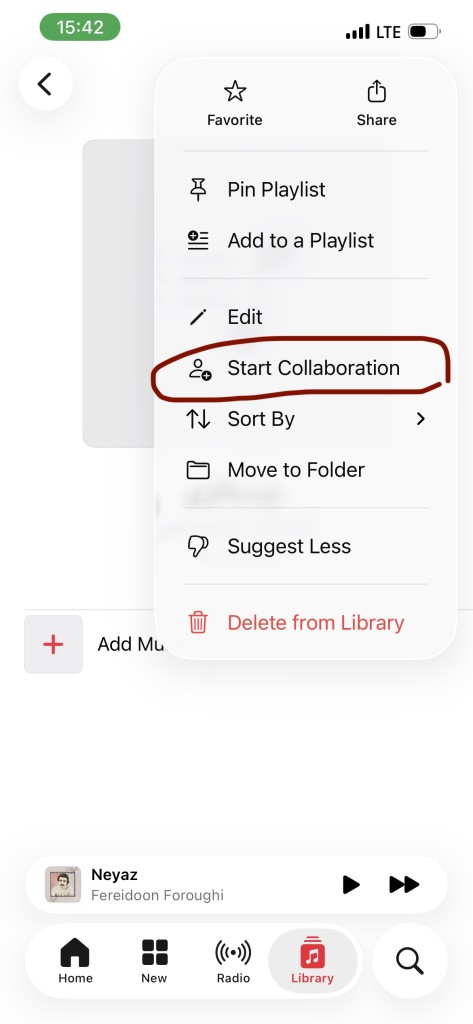 فعالکردن گزینه همکاری Collaboration