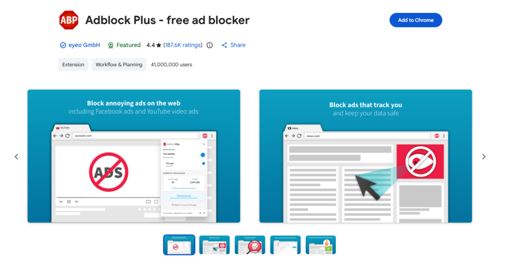 افزونههای مرورگر برای حذف تبلیغات یوتیوب - ۱