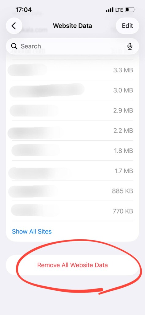 پاک کردن کش مرورگر سافاری-۴