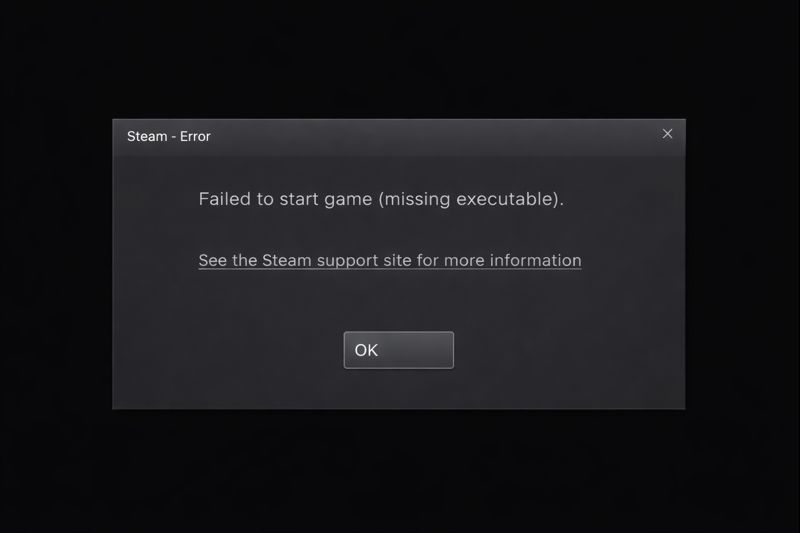 خطای Failed to start game (executable missing) در استیم