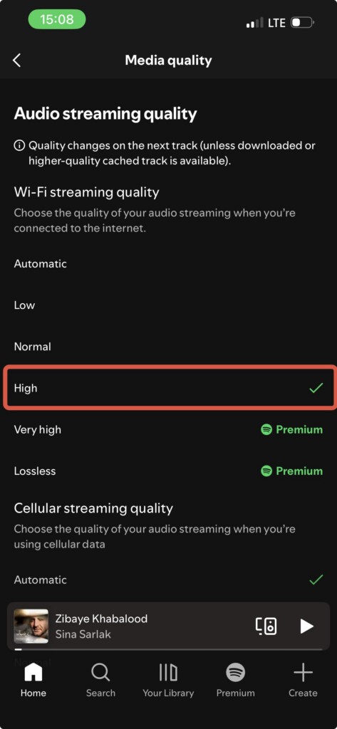 بهترین تنظیمات کیفیت صدا در اسپاتیفای برای ماشین-۳
