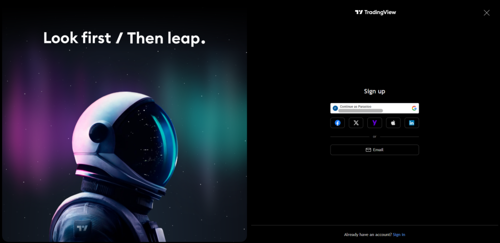 ثبت‌نام در تریدینگ‌ویو - ۳