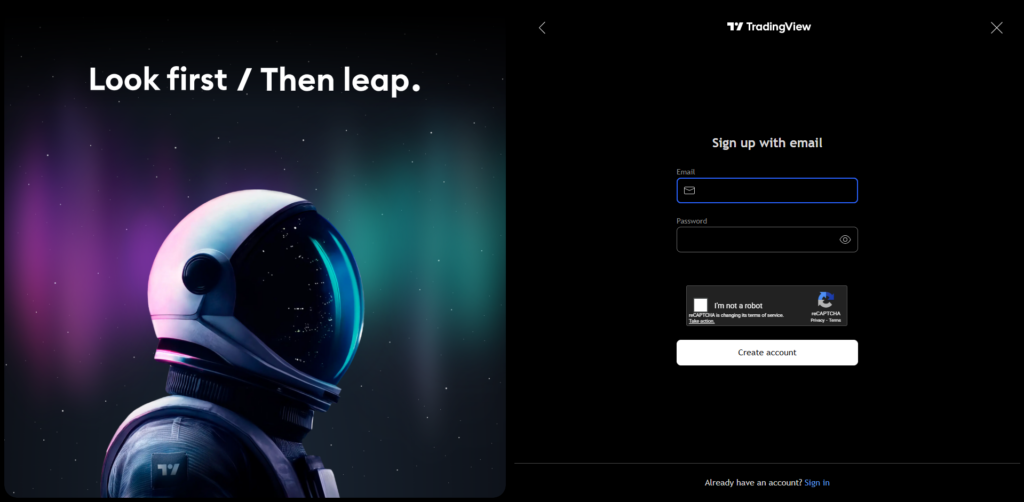 ثبت‌نام در تریدینگ‌ویو - ۴