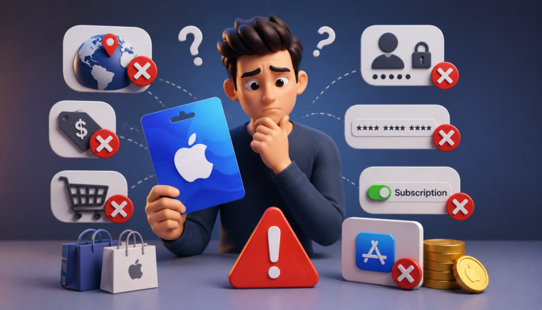 ۱۲ اشتباه رایج کاربران ایرانی هنگام خرید گیفت کارت اپل آیتونز