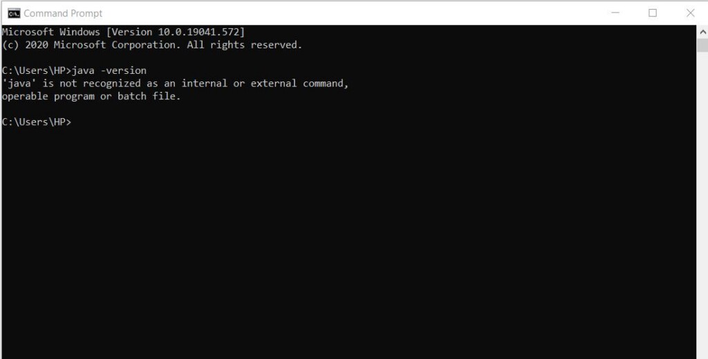 وارد کردن فرمان در Command Prompt