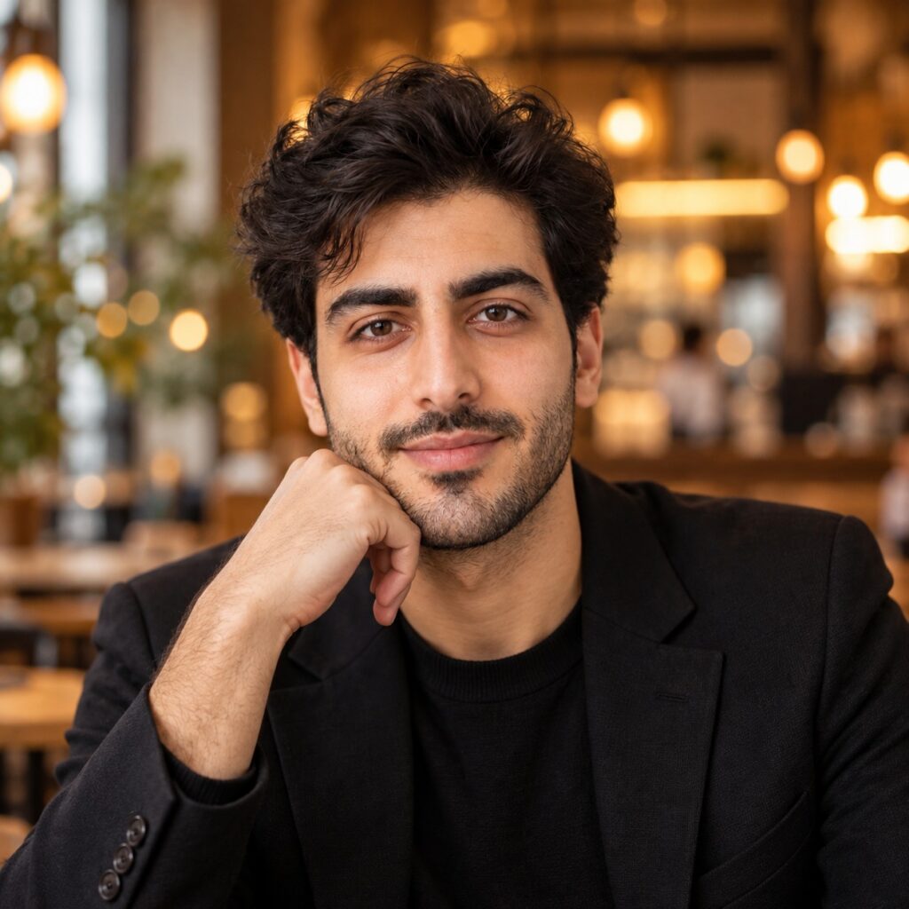 عکس پروفایل پسرانه در کافه